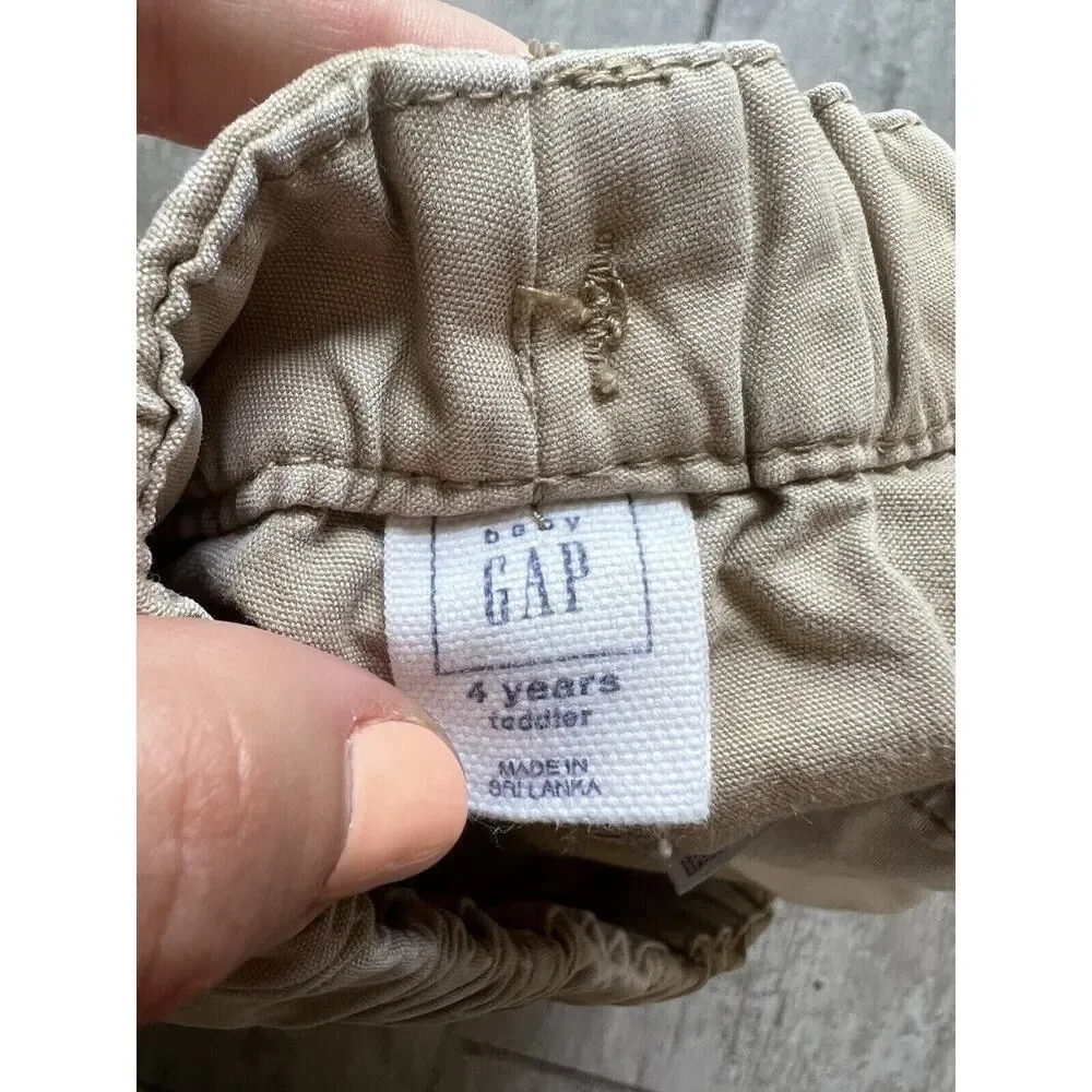 GAP Kids Boy Toddler Drawstring Elastic Short Easy On Khaki Casual School 4T 4.